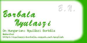borbala nyulaszi business card